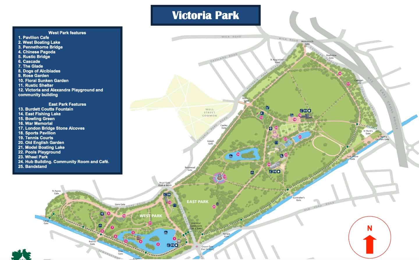 Victoria Park Map